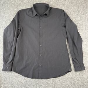 Lululemon Commission Stretch Long Sleeve Black Button Down Men's Large